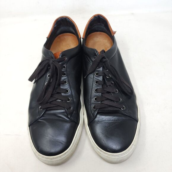 Good Man Brand Mens Sneakers Legend Black Leather Shoes Russell Wilson Italy 12 - Picture 6 of 11